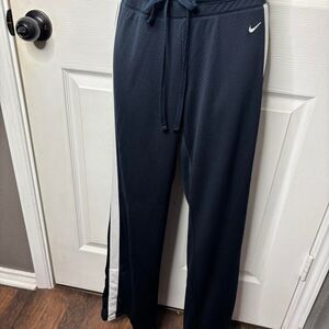 Nike Athletic Dept Medium Blue Track Pants Drawstring Mesh Side Stripe